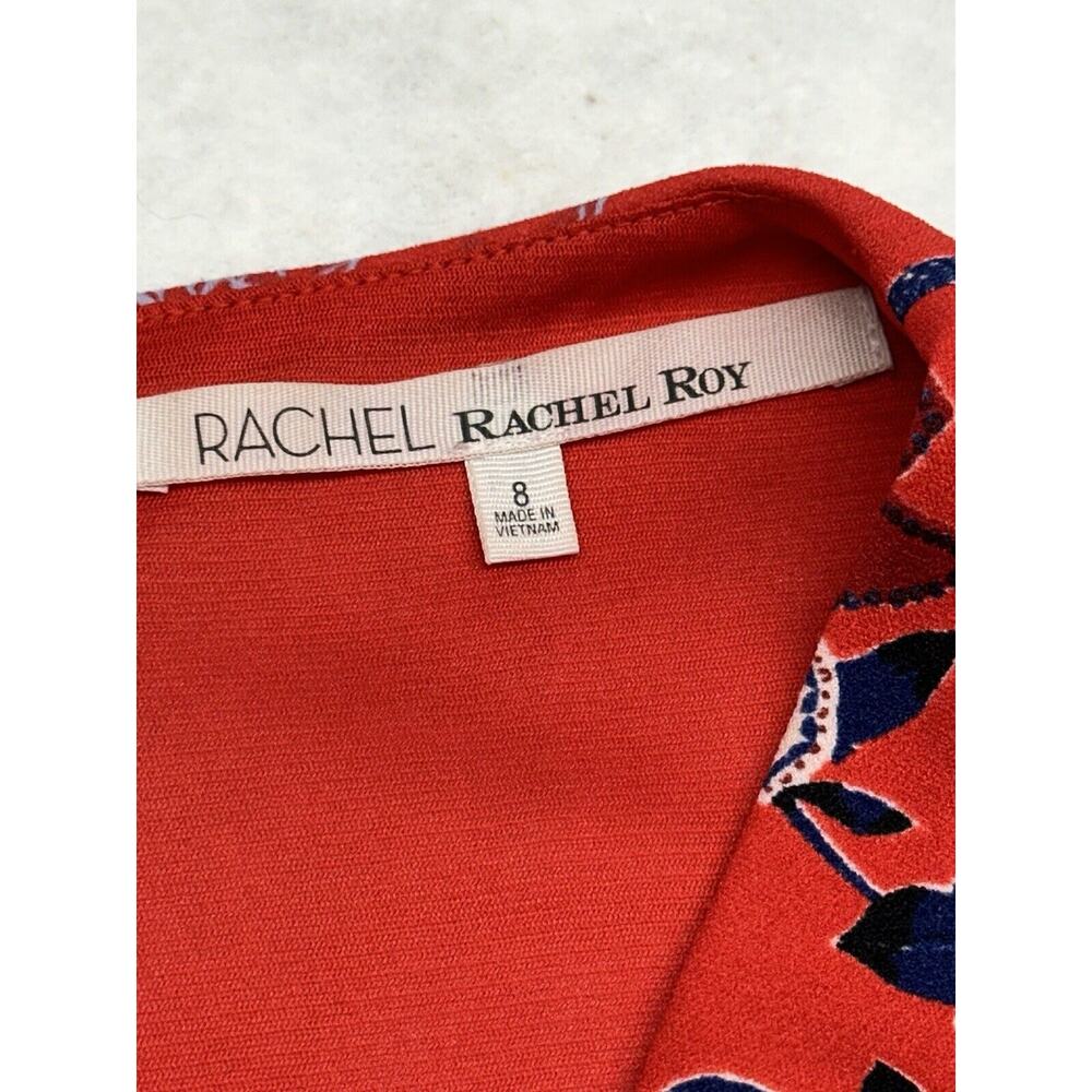 Rachel Rachel Roy Dress Womens Size 8 Red Blue Floral Tropical Print Dress - Picture 2 of 15